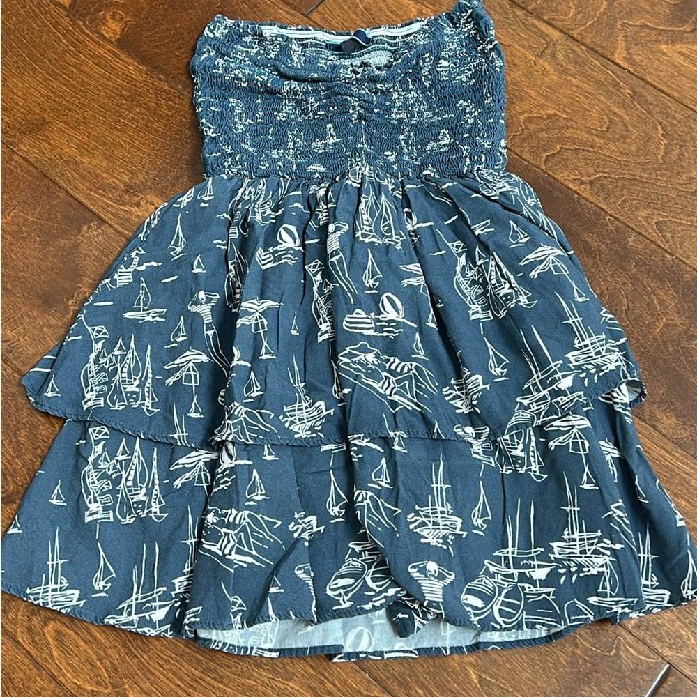 Blue sail boat romper!!
